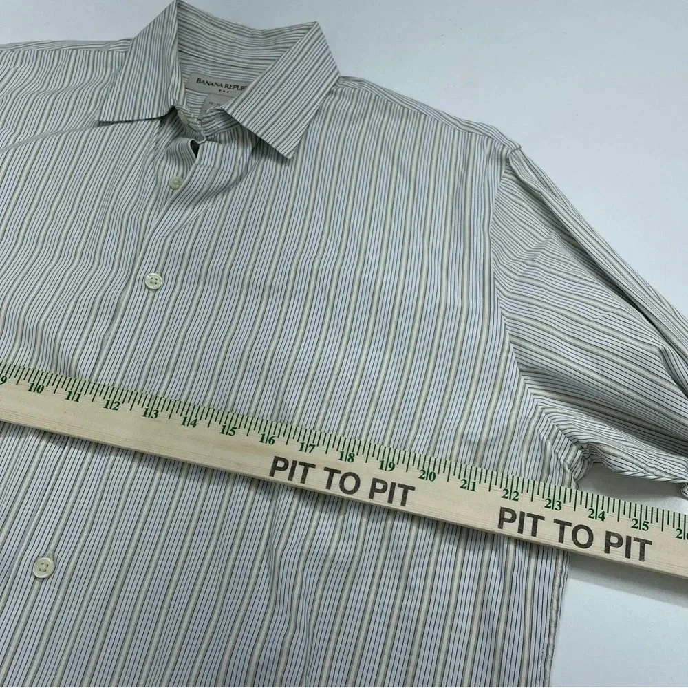 Banana Republic Mens Size L Long Sleeve Button Down Shirt 2607